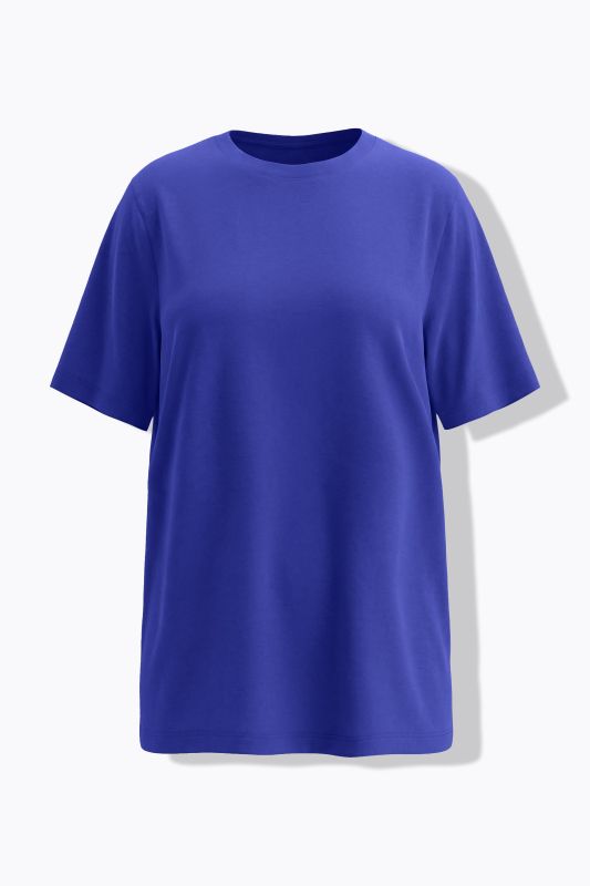 T-shirt long à col rond et manches courtes