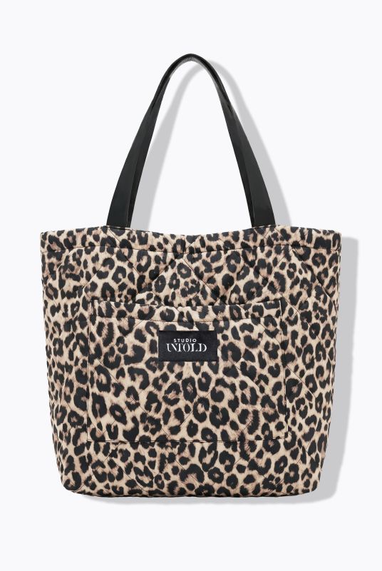 Sac cabas, surpiqûres, léopard