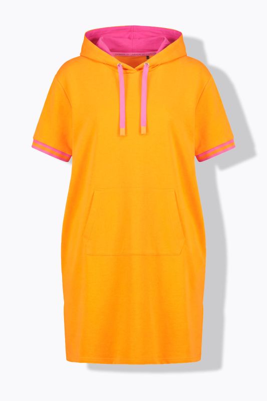 Robe de plage en molleton à manches 1/2 et capuche, OEKO-TEX