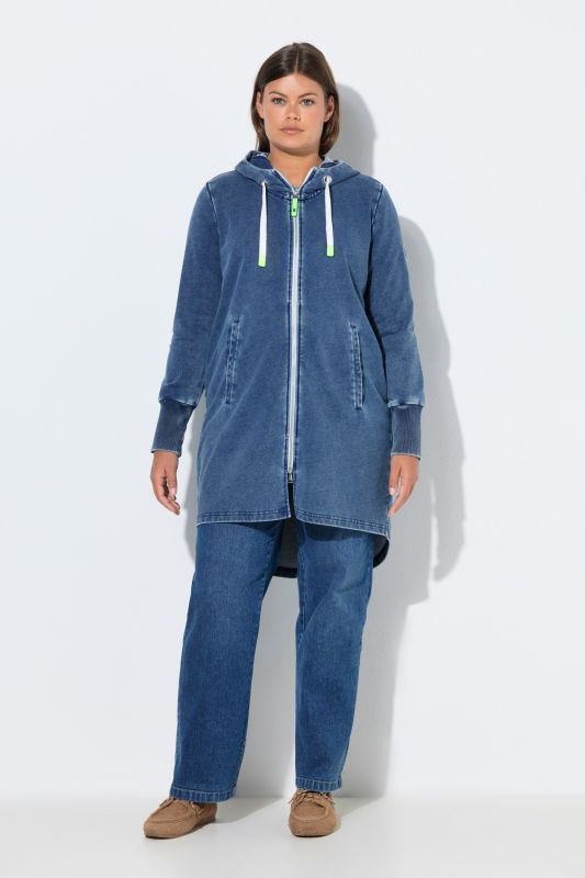 Veste en molleton aspect denim