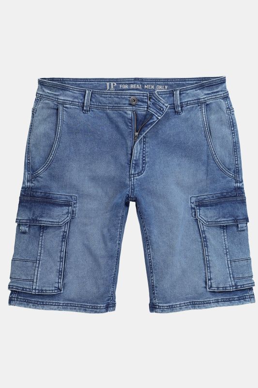 Bermuda en jean JP 1880, modèle cargo avec finition FLEXNAMIC®, coupe Regular Fit - jusqu'à la taille 74