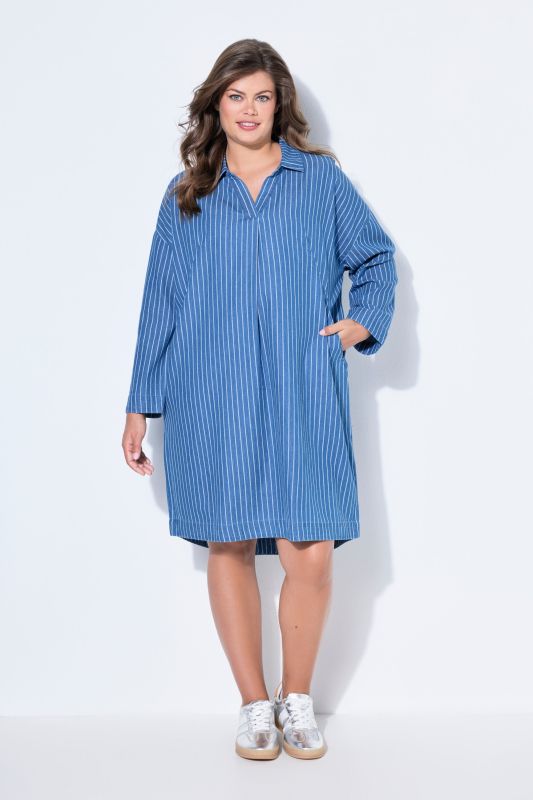 Robe en denim, manches longues