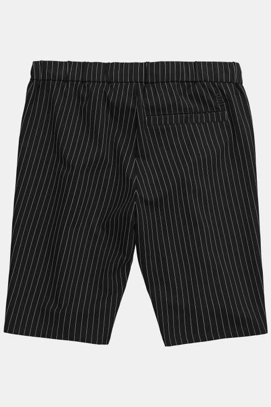 Bermuda STHUGE en molleton Interlock, fines rayures et coupe Loose Fit - jusqu'à la taille 74