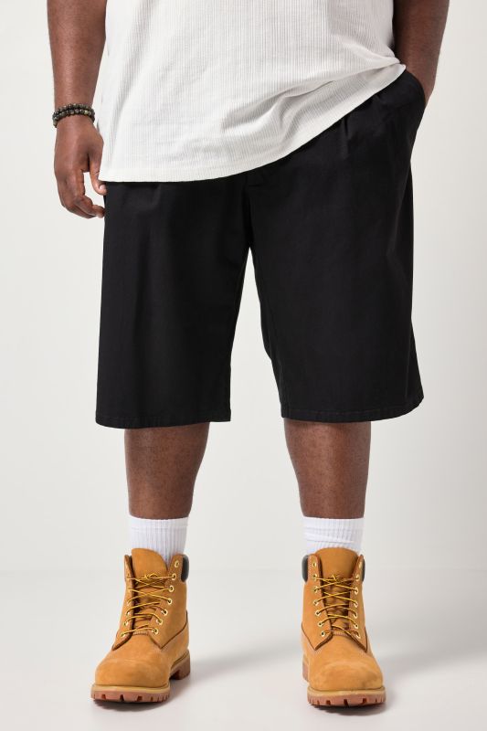 Bermuda STHUGE en sergé, 5 poches, coupe Baggy Fit ultra-large - jusqu'à la taille 74