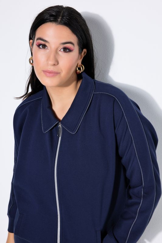 Veste de sruvêtement oversize à manches chauve-souris et rayures