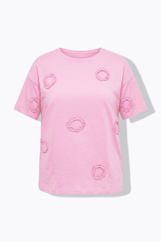 T-shirt oversize avec des ronds en tissu