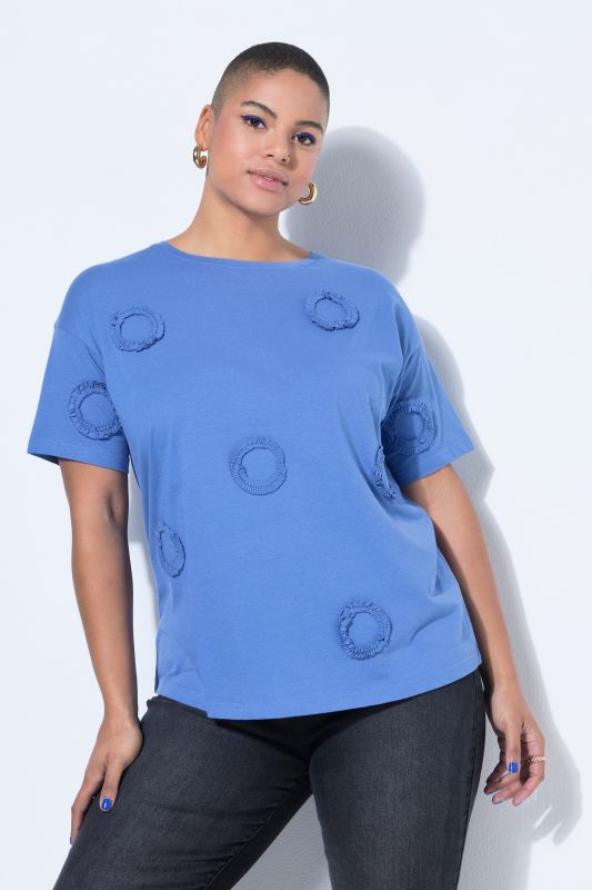 T-shirt oversize avec des ronds en tissu