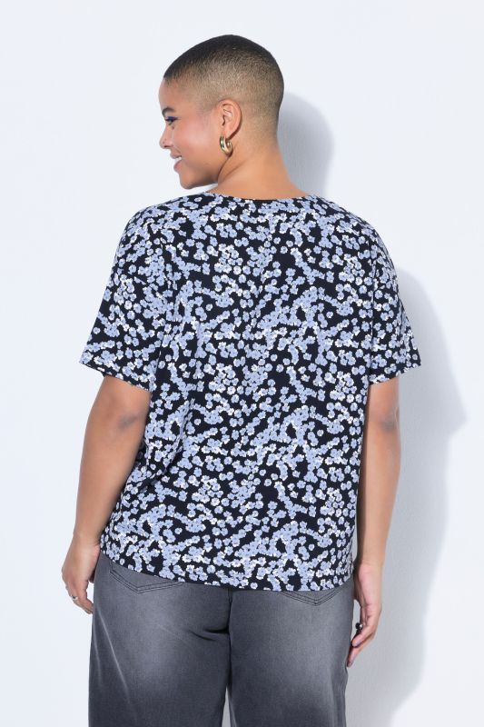 T-shirt oversize, fleurs