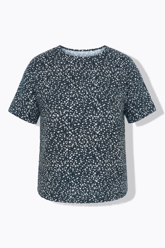 T-shirt oversize, imprimé fleurs minimaliste