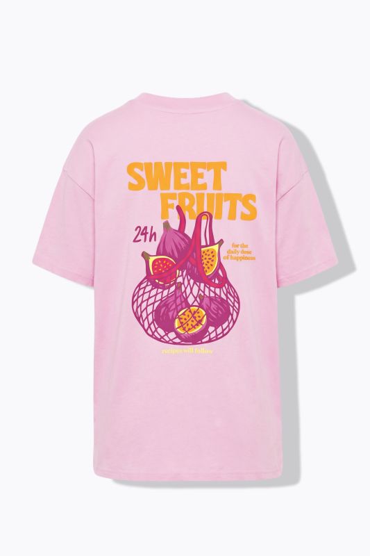 T-shirt oversize, imprimé fruits
