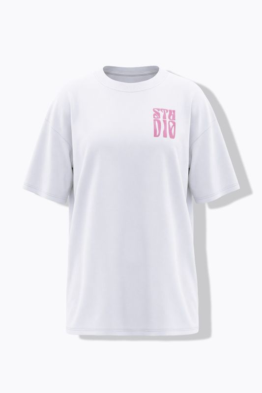 T-shirt oversize, message imprimé