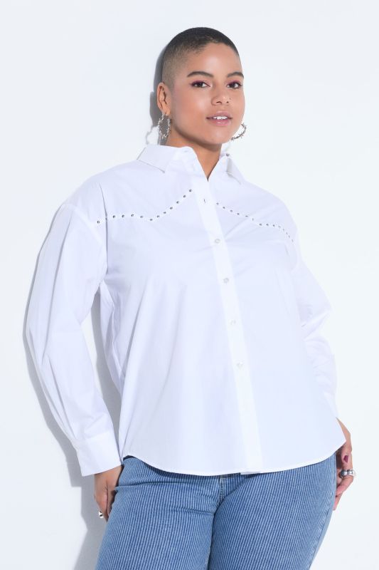 Chemisier oversize à rivets fantaisie