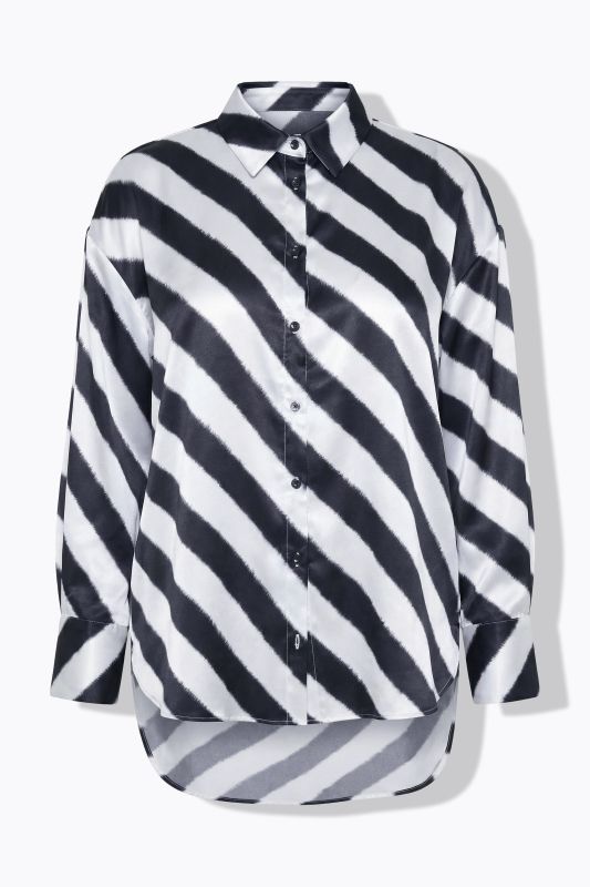 Chemisier oversize en satin, à rayures