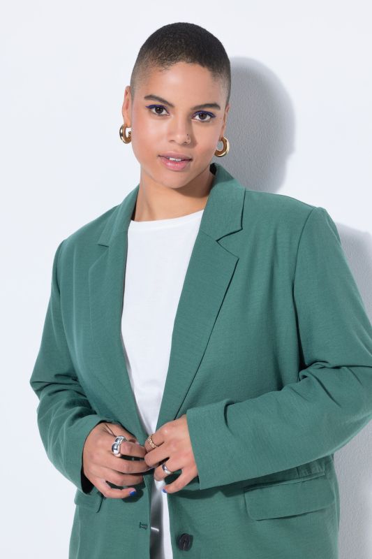 Blazer oversize aspect lin, doublure intégrale