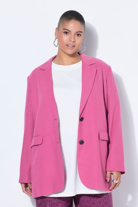 Blazer oversize aspect lin, doublure intégrale