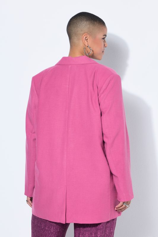 Blazer oversize aspect lin, doublure intégrale
