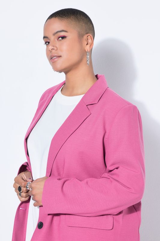 Blazer oversize aspect lin, doublure intégrale