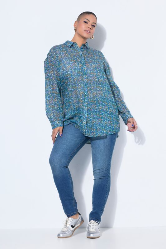 Chemisier oversize à motif en fil brillant