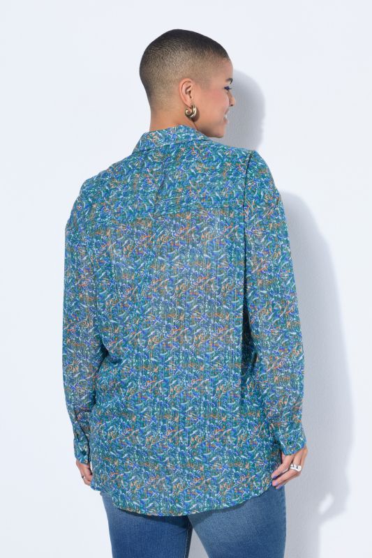 Chemisier oversize à motif en fil brillant