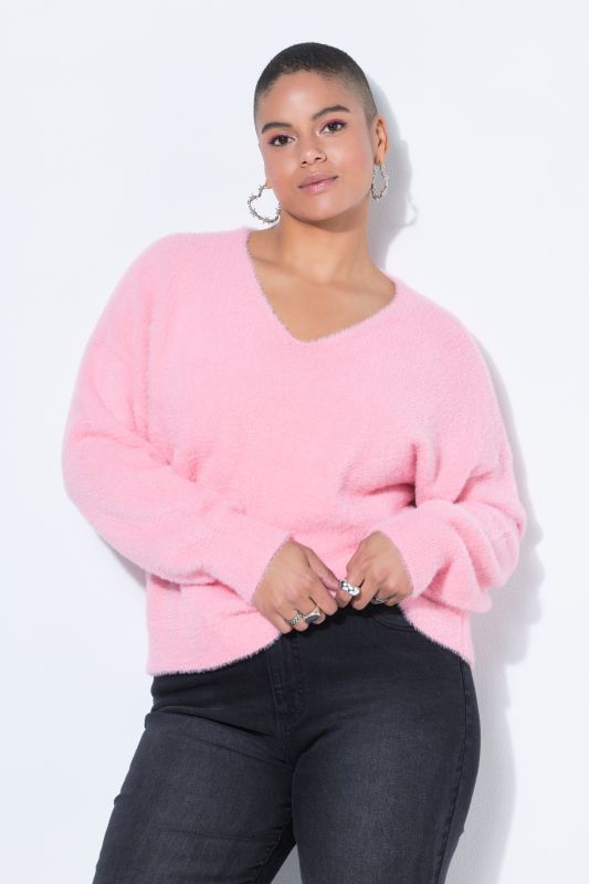 Pull coupe Boxy, maille bouclée