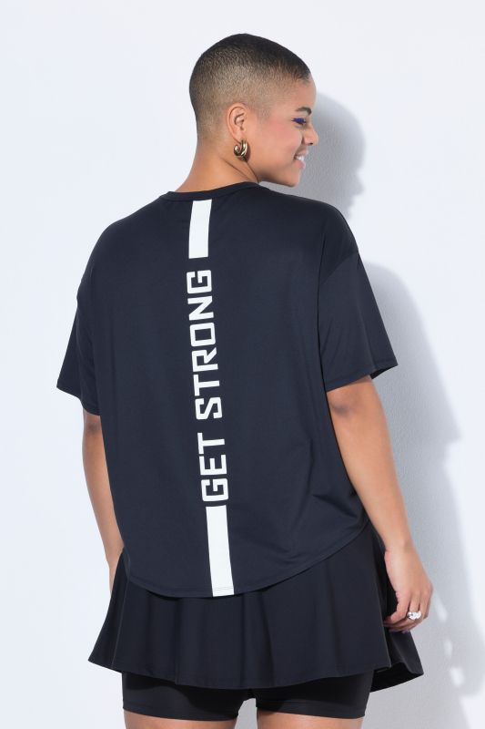 T-shirt de sport oversize, bande Get Strong dans le dos