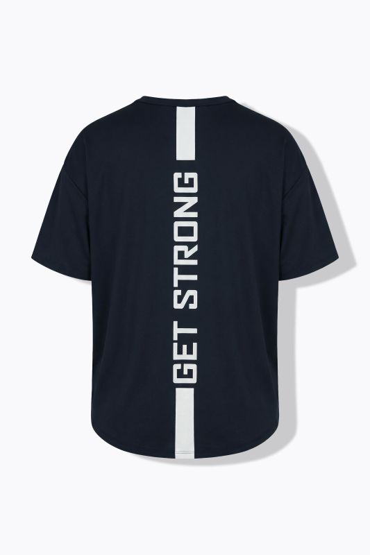 T-shirt de sport oversize, bande Get Strong dans le dos