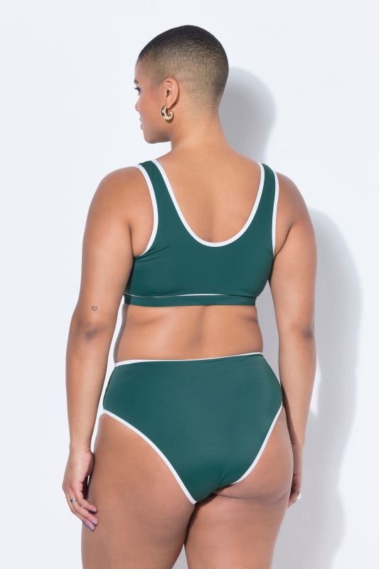 Haut de bikini, passepoil, bonnets souples