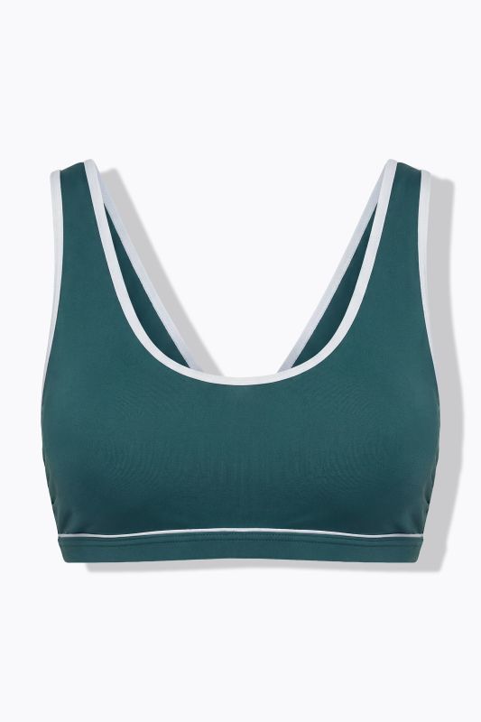 Haut de bikini, passepoil, bonnets souples