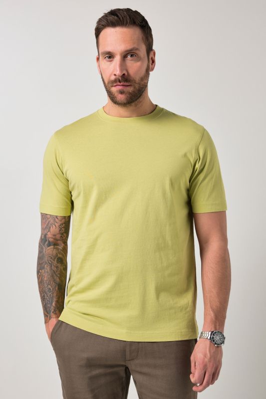 T-shirt Basic en coton peigné, col rond - jusqu'au 8 XL