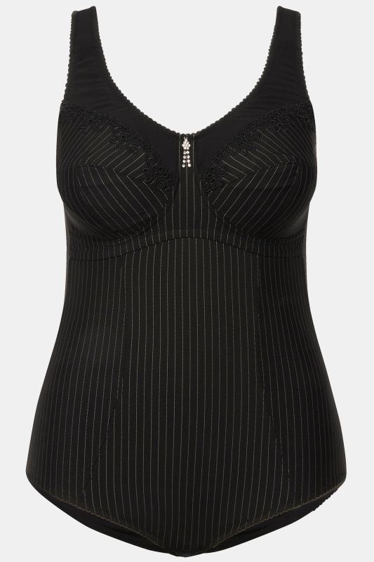 Body sculptant à fines rayures. Se porte aussi sans soutien-gorge