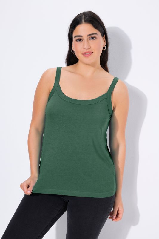 Débardeur à fines bretelles et décolleté rond, en modal mélangé