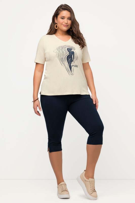 Legging corsaire avec bande de dentelle sur le côté, en coton bio