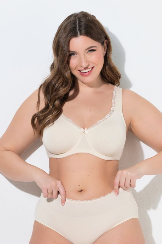 Soutien-gorge à armatures, liserés en dentelle - bonnet C-D