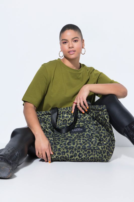 Sac cabas, surpiqûres, léopard