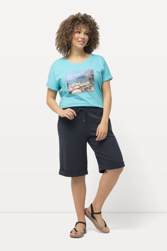 Short Mary en molleton. Taille élastique. Jambe droite et large