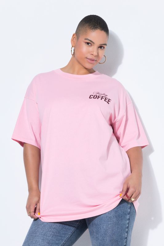 T-shirt oversize, imprimé Coffee dans le dos