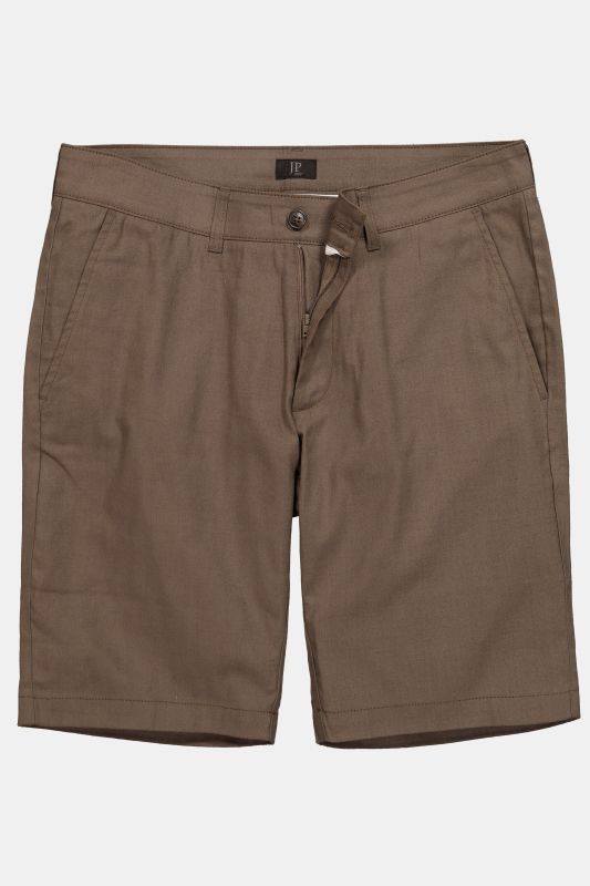 Bermuda chino en lin mélangé JP 1880, coupe Loose Fit - jusqu'à la taille 74
