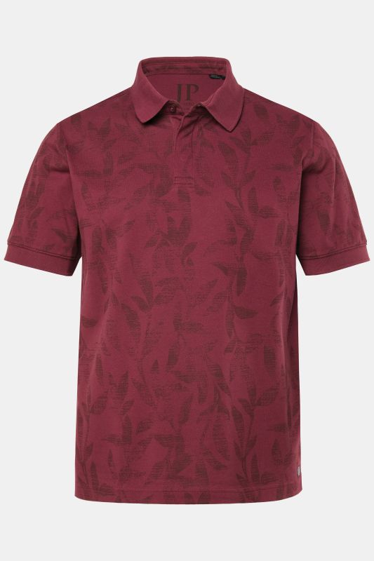 Polo JP 1880 à manches courtes, tissu piqué dans un imprimé all-over - jusqu'au 8 XL