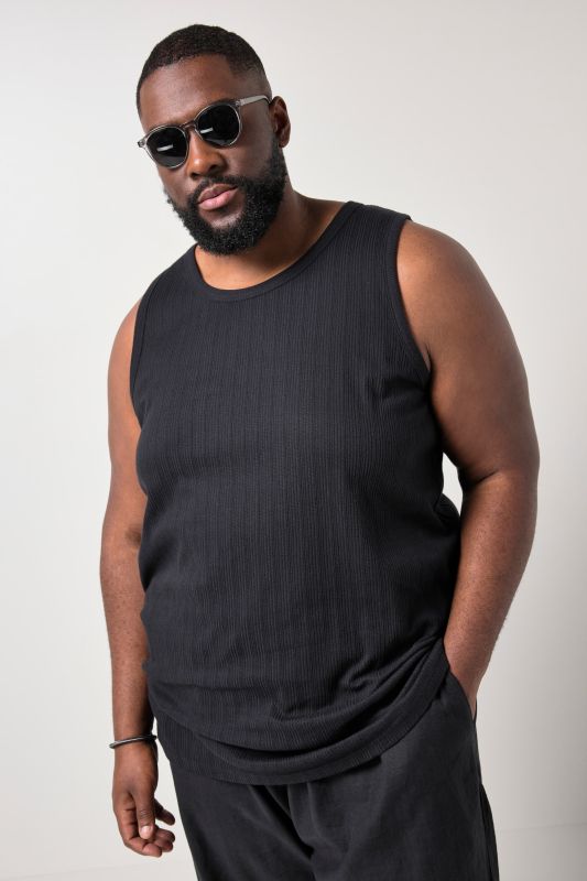 Débardeur STHUGE en jersey texturé - jusqu'au 8 XL