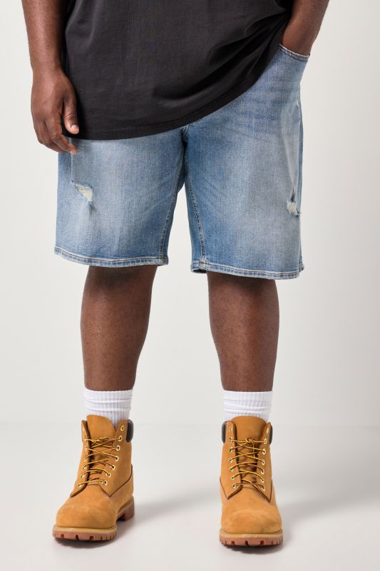 Bermuda en jean STHUGE, ventre confort, coupe Baggy Fit 5 poches - jusqu'à la taille 74