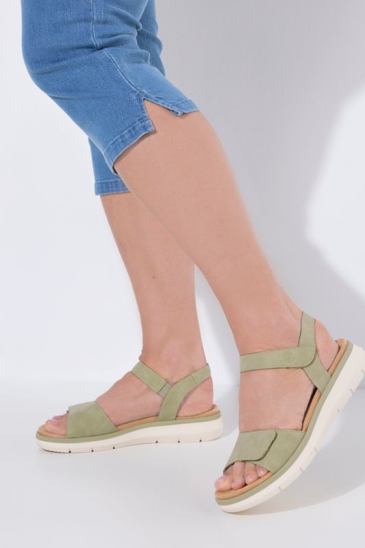 Sandales en cuir Remonte Lite & Soft, fermeture à scratch - largeur F 1/2