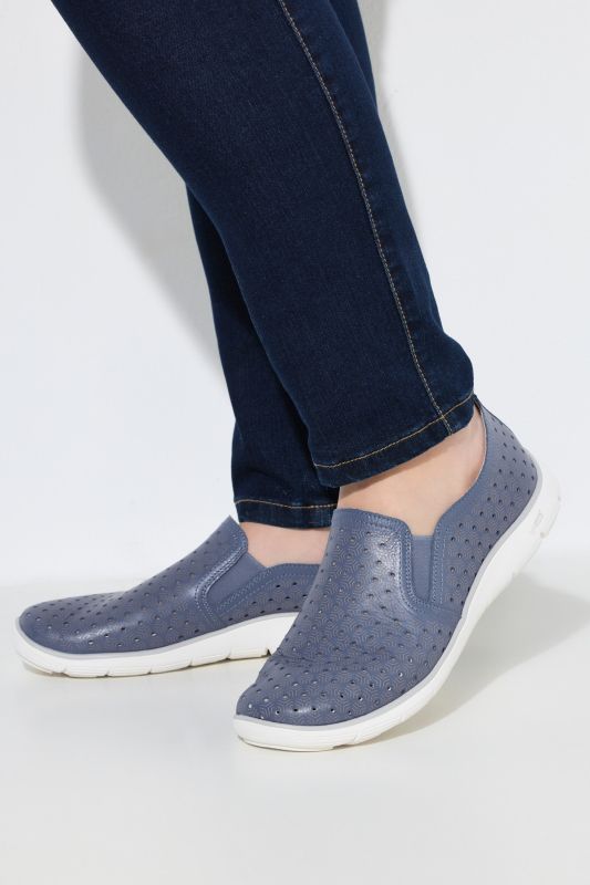 Slippers en cuir Remonte Lite & Soft, empiècement élastique - largeur G