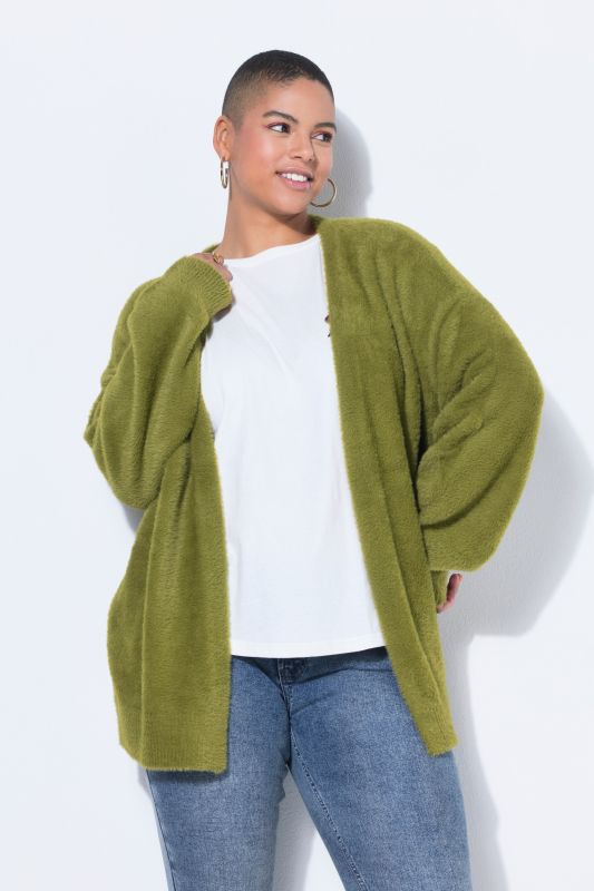 Cardigan en maille douillette, coupe ouverte et confortable