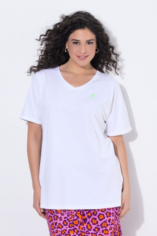 T-shirt oversize, imprimé dans le dos, décolleté rond et manches courtes