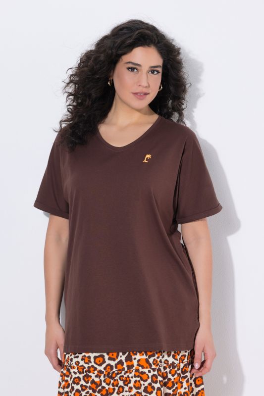 T-shirt oversize, imprimé dans le dos, décolleté rond et manches courtes