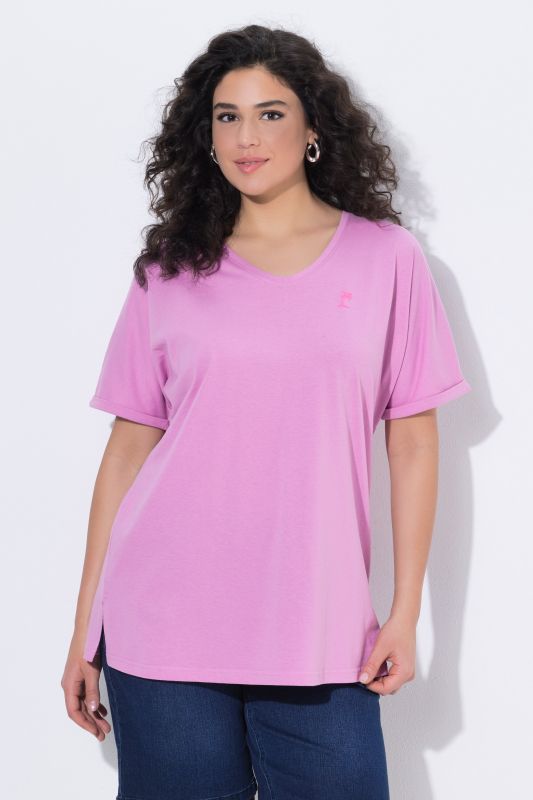 T-shirt oversize, imprimé dans le dos, décolleté rond et manches courtes