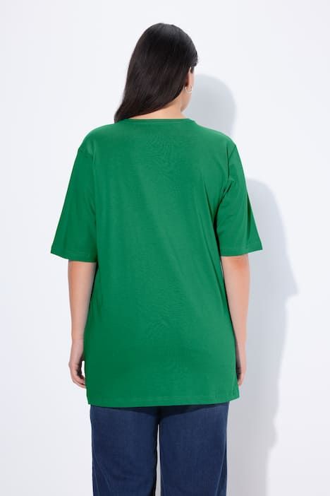 T-shirt coupe Relaxed Fit, décolleté en V et manches courtes