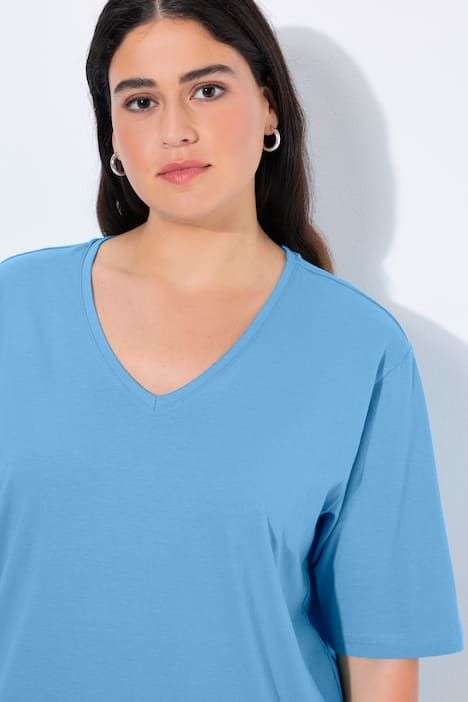 T-shirt coupe Relaxed Fit, décolleté en V et manches courtes