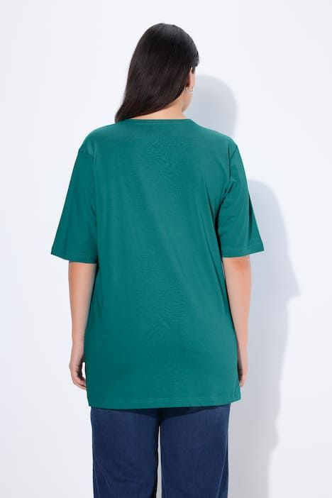 T-shirt coupe Relaxed Fit, décolleté en V et manches courtes