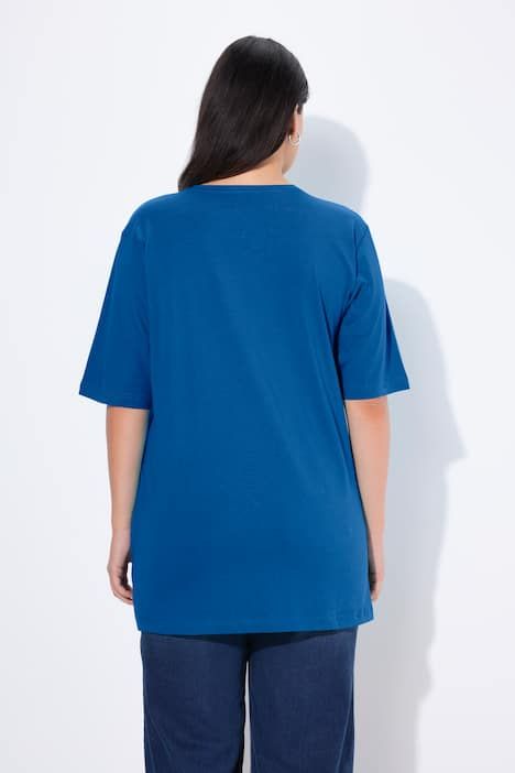 T-shirt coupe Relaxed Fit, décolleté en V et manches courtes